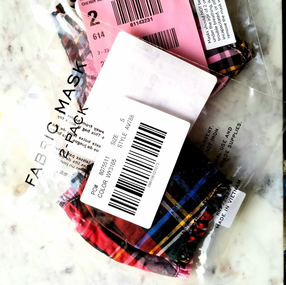New! J Crew Crewcut Kids' Set of 2 ruffle-trim Plaid Pink face NWT